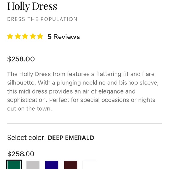 Dress the Population Holly Dress Emerald Green - Picture 3 of 7